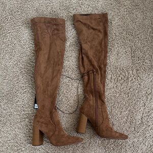 Forever 21 Tan Over-the-Knee Boots
